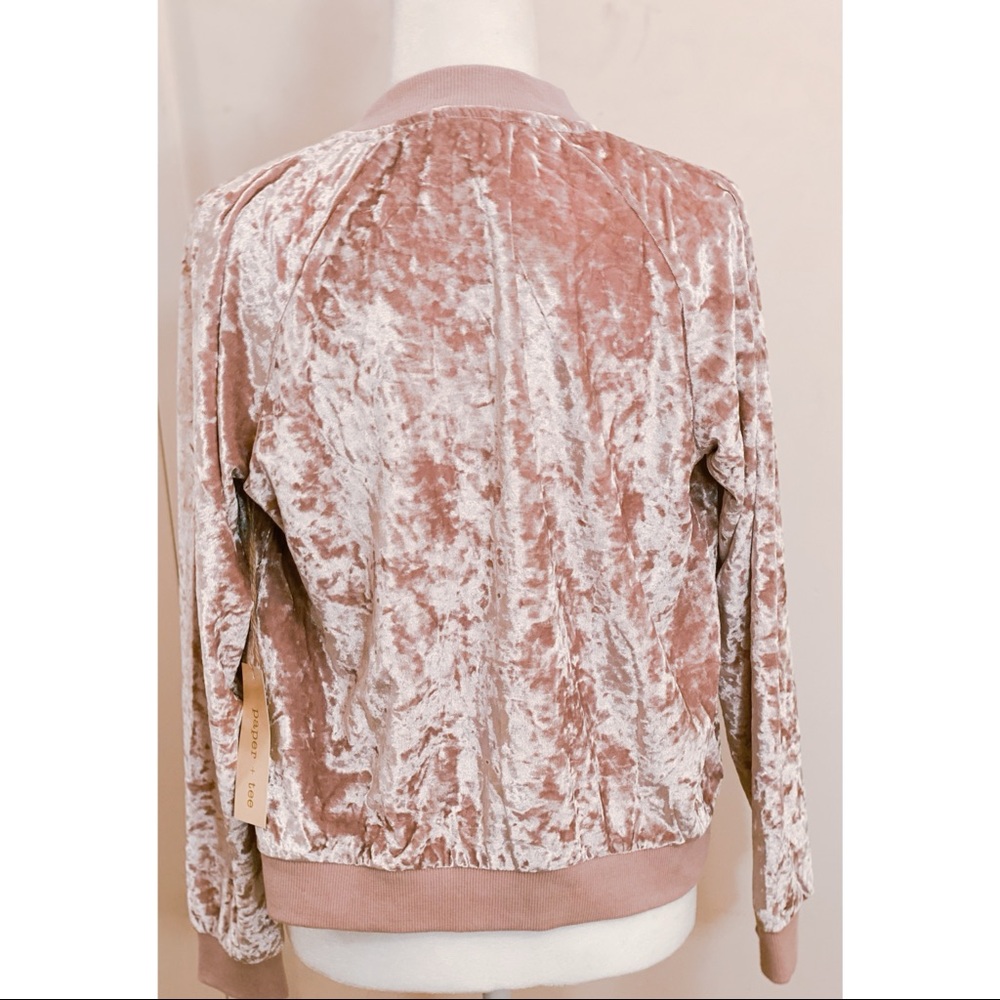VELVET Paper+Tee Barbie Pink Velvet ZIP Up Jacket - Picture 5 of 7